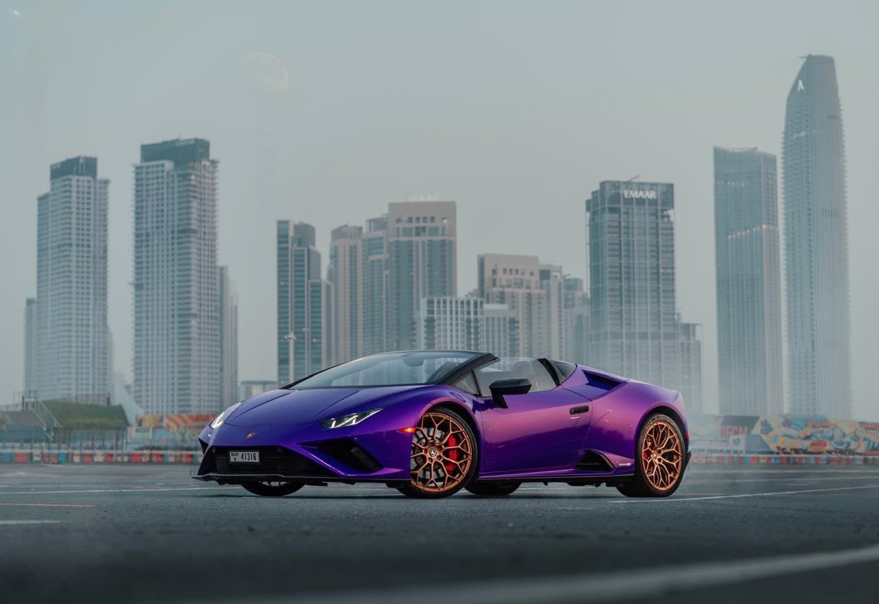 Lamborghini Huracan EVO Spyder rental Dubai